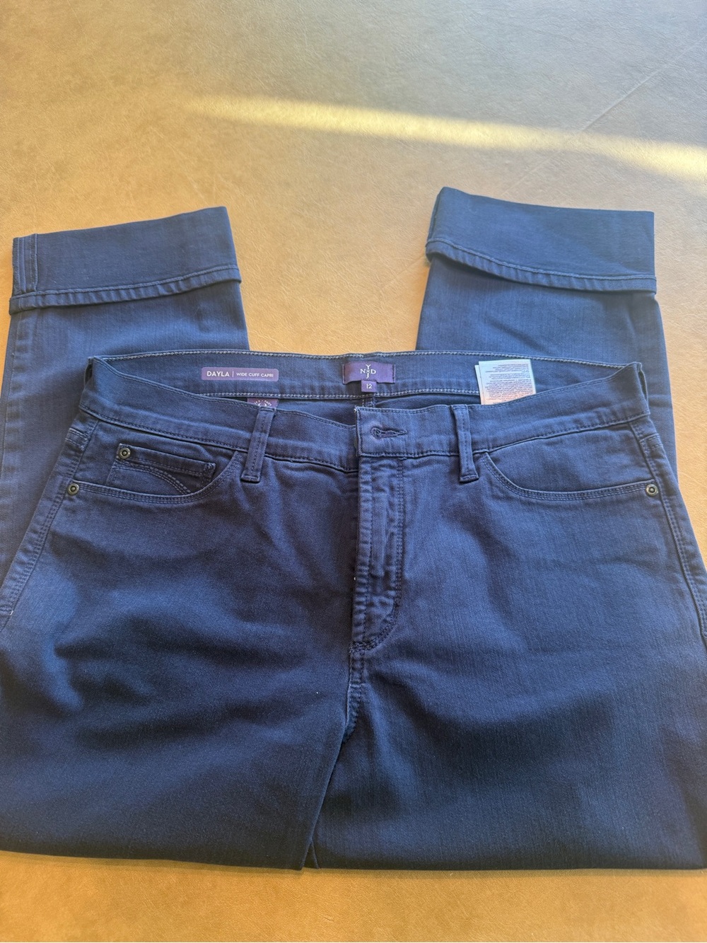 NYDJ Dayla Slim Straight Jeans in Dark Navy